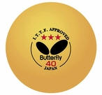 Butterfly 3-Star Orange Ping Pong Balls 6 Pack