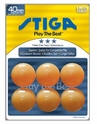 Stiga 3-Star Orange Ping Pong Balls
