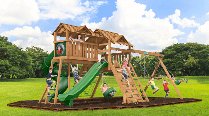 Manchester Wooden Swing Set Fitness, Outdoor Wooden Swing Kits